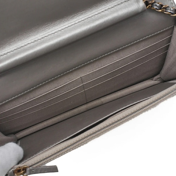 Authentic CHANEL BOY WOC limited edition metallic silver gold hardware - Picture 9 of 11